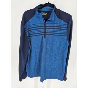 PGA Tour Mens Sz M Long Sleeve Golf performance Shirt Blue MotionFlux 360